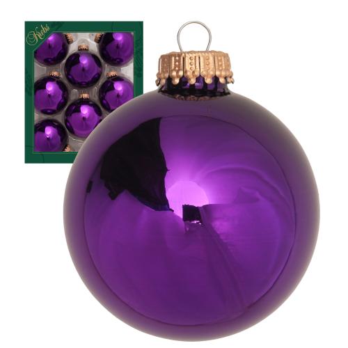 Weihnachtskugeln Uni-Design Glanz Violett 7cm