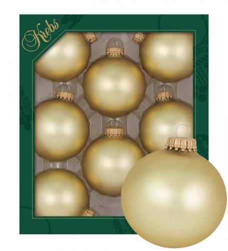 Weihnachtskugeln Uni-Design Larissa Goldfarbig 7cm