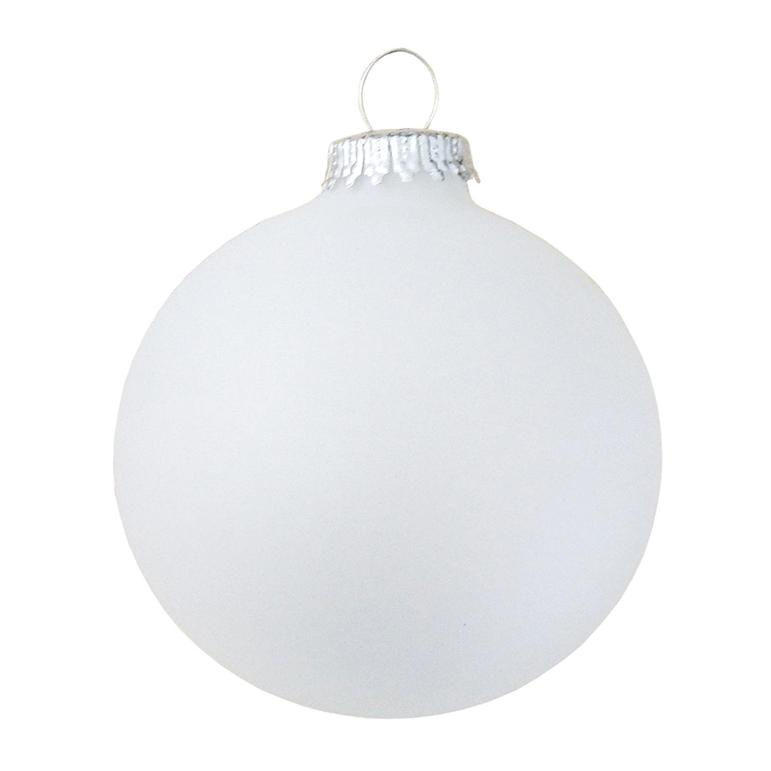 Weihnachtskugeln Uni-Design Matt Schnee Wei� 8cm
