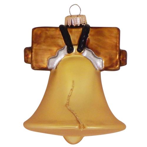Freiheitsglocke 8cm, Glasornament, mundgeblasen und handekoriert