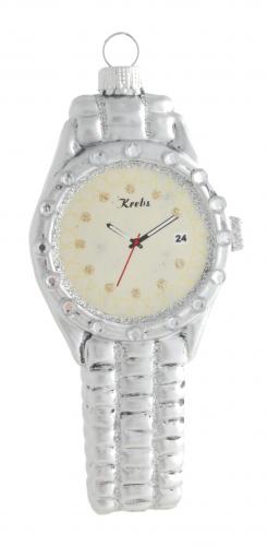 Baumschmuck Herrenuhr Silberfarbig 11cm