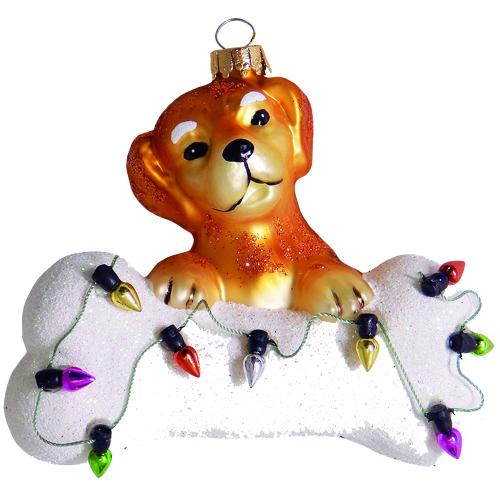 Baumschmuck Hund Balu mit Lichtkette Mehrfarbig 11cm