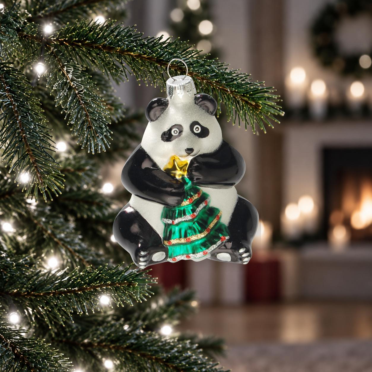 Baumschmuck Pandab�r Mehrfarbig 8cm