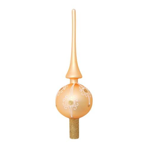 Baumspitze Winter Design Goldfarbig 27cm