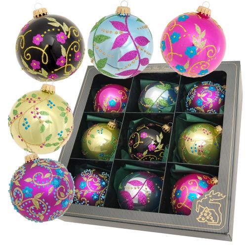 Weihnachtskugeln Set Zauberwald Mehrfarbig 8cm