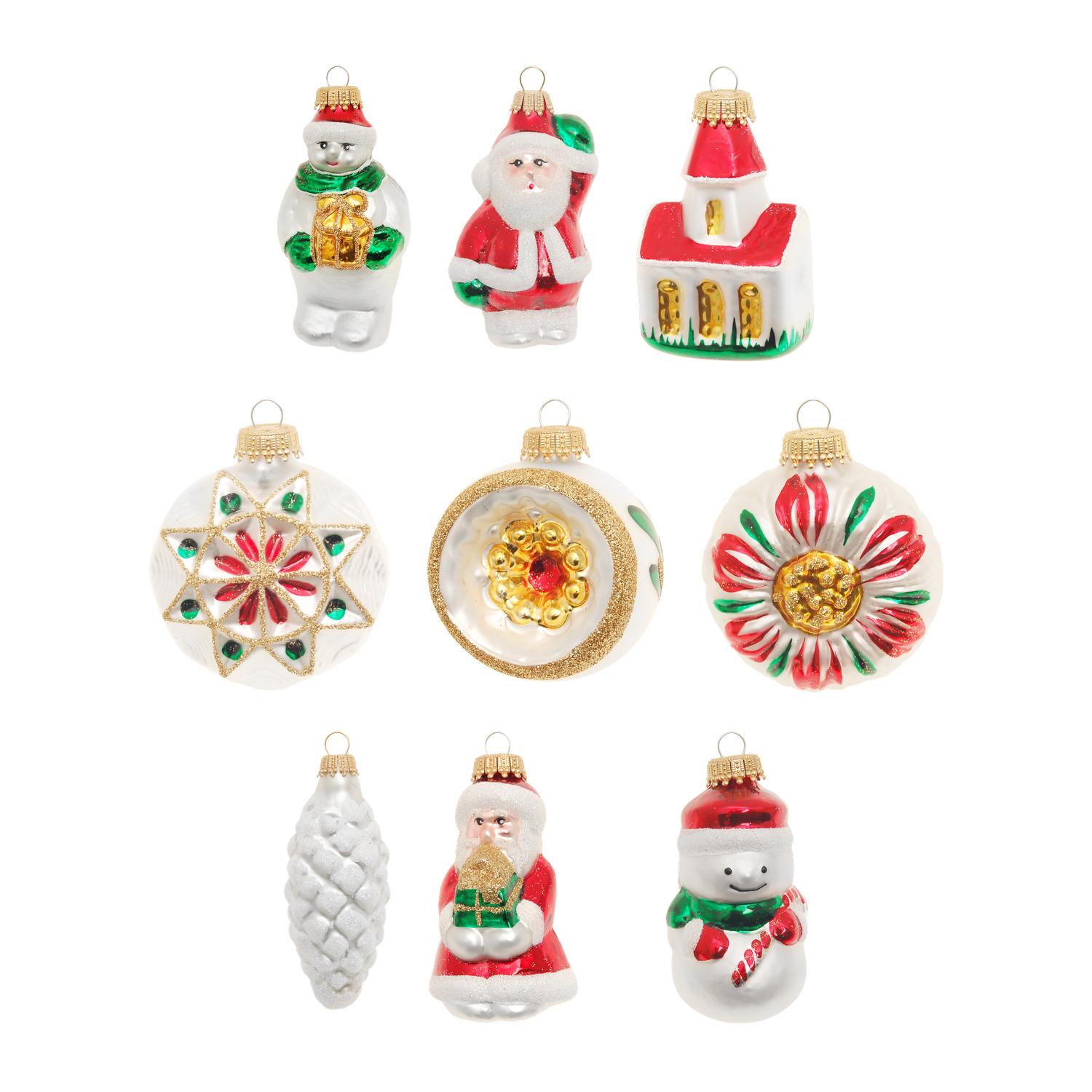 Baumschmuck Formen- und Figuren-Sortiment Wei� 9cm