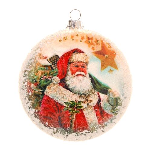 Baumschmuck Taler Hystorischer Santa Mehrfarbig 10cm