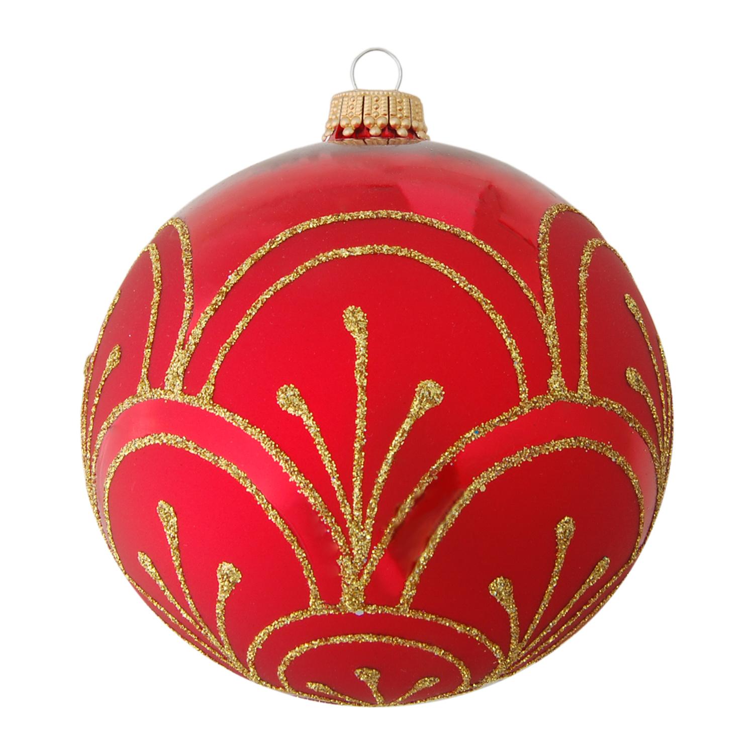 Weihnachtskugeln Sprossenland Rot 10cm