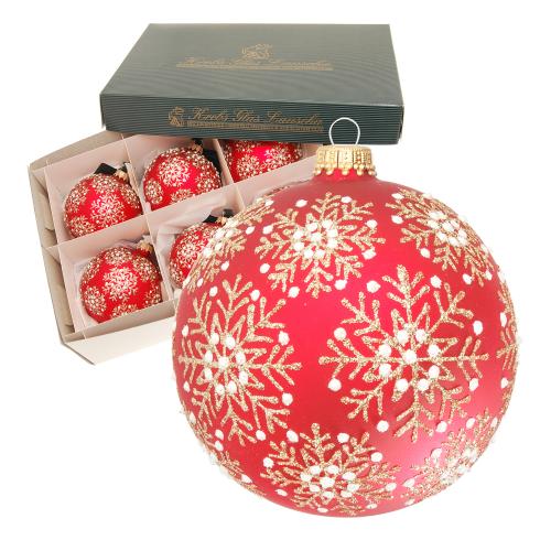Weihnachtskugeln Bltenfeuerwerk Rot 8cm