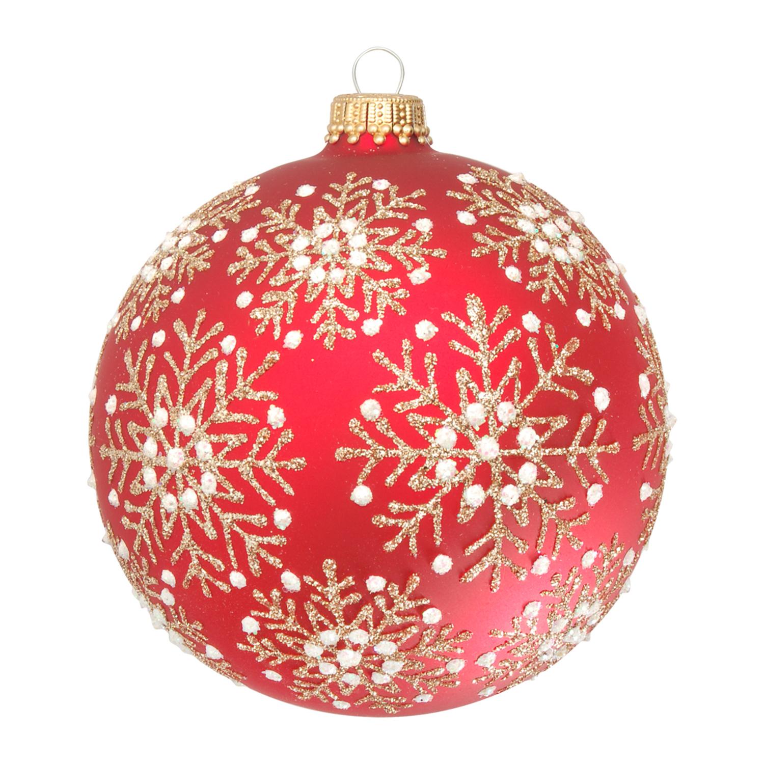 Weihnachtskugeln Bl�tenfeuerwerk Rot 8cm