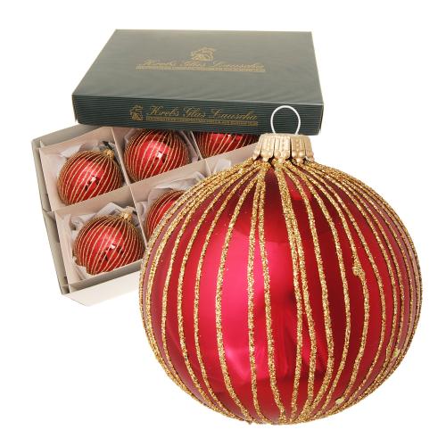 Weihnachtskugeln Sternenschauer Rot 8cm