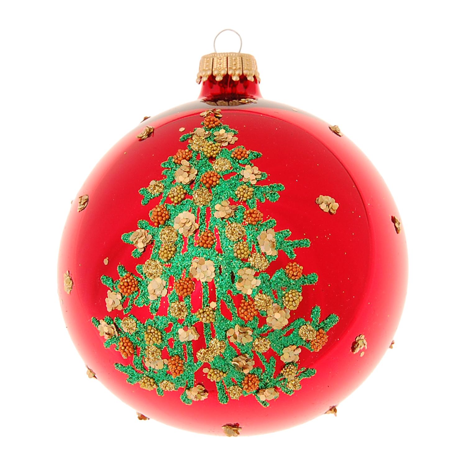 Weihnachtskugeln Weihnachtsbaum Rot 8cm