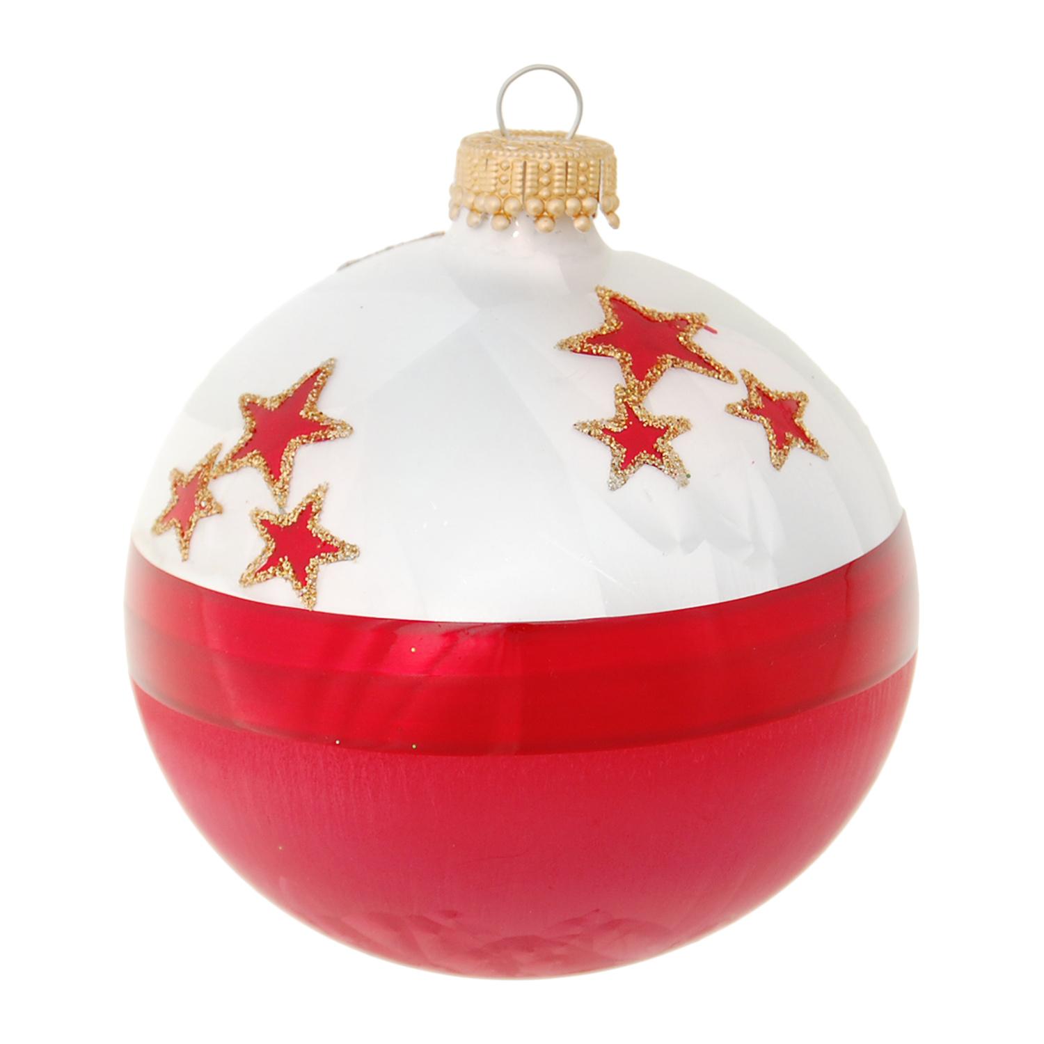 Weihnachtskugeln Sternenhimmel Rot 8cm