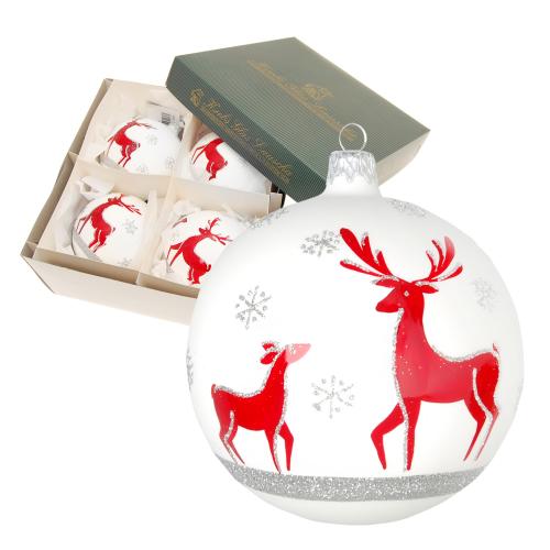 Weihnachtskugeln Rentiere Wei 10cm