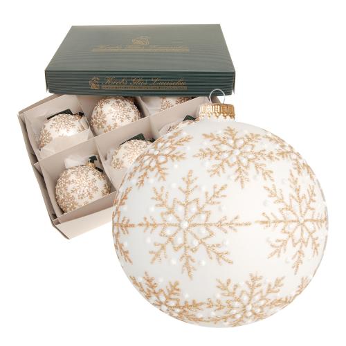 Weihnachtskugeln Schneeflocke Rachel Wei 8cm