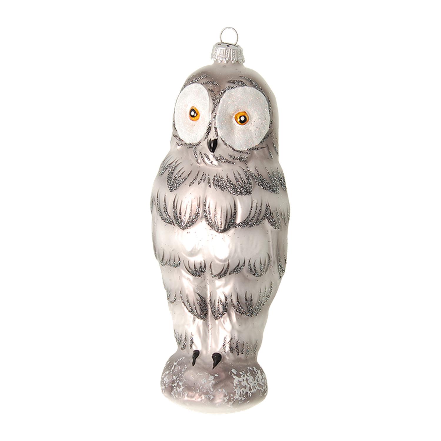 Baumschmuck Schnee-Eule Helmut Wei� 17cm