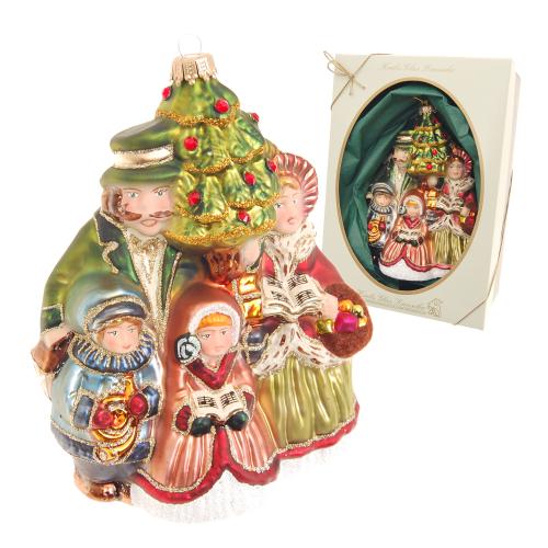 Baumschmuck Viktorianisch Sternsinger Familie Mehrfarbig 16cm