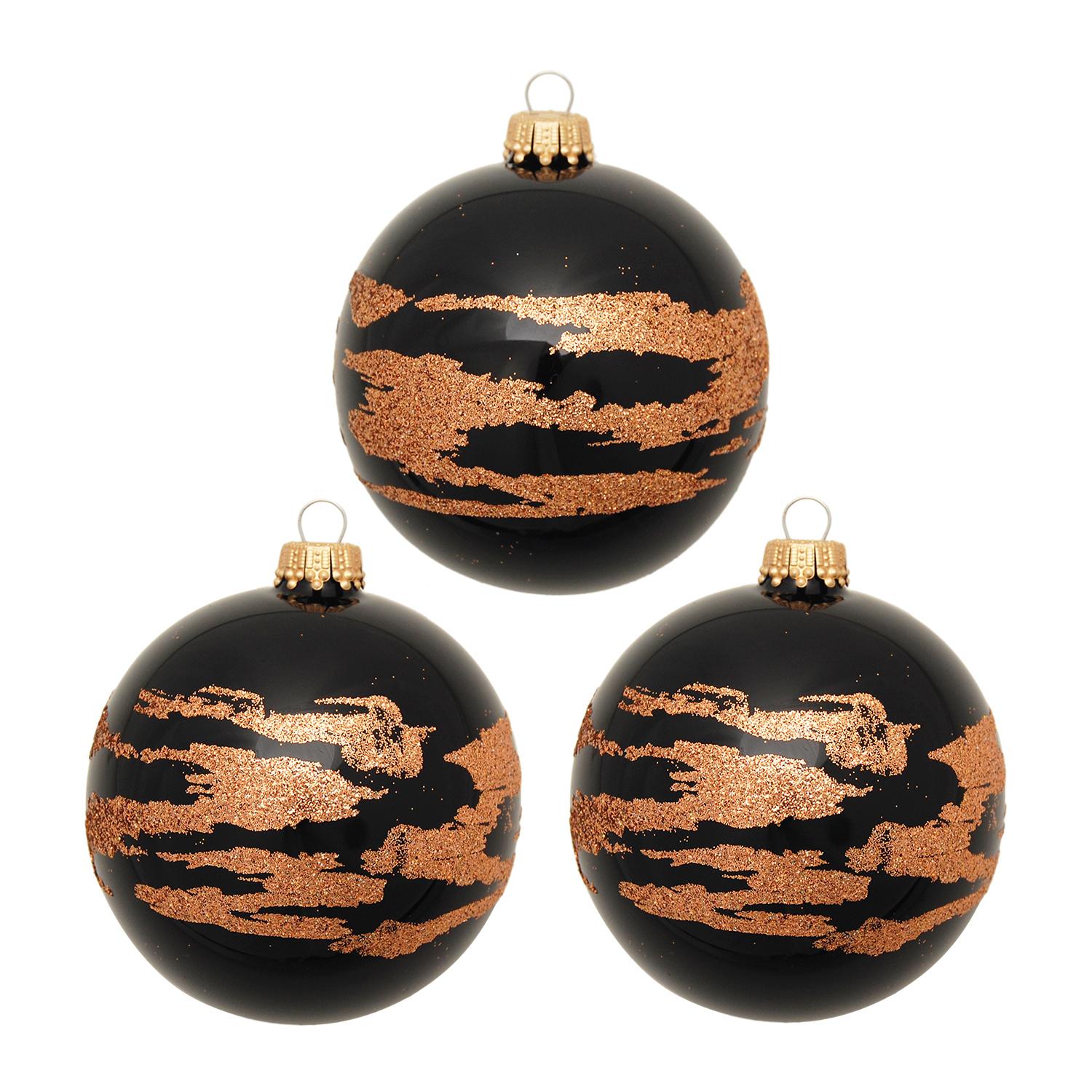 Weihnachtskugeln W�stensturm Schwarz 8cm