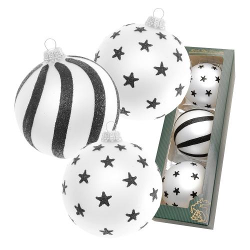 Weihnachtskugeln Heller Winterzauber Silberfarbig 8cm