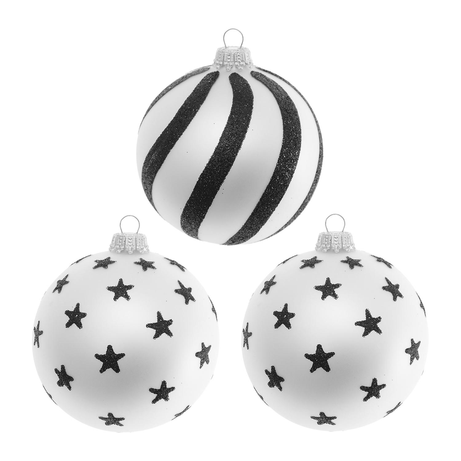 Weihnachtskugeln Heller Winterzauber Silberfarbig 8cm