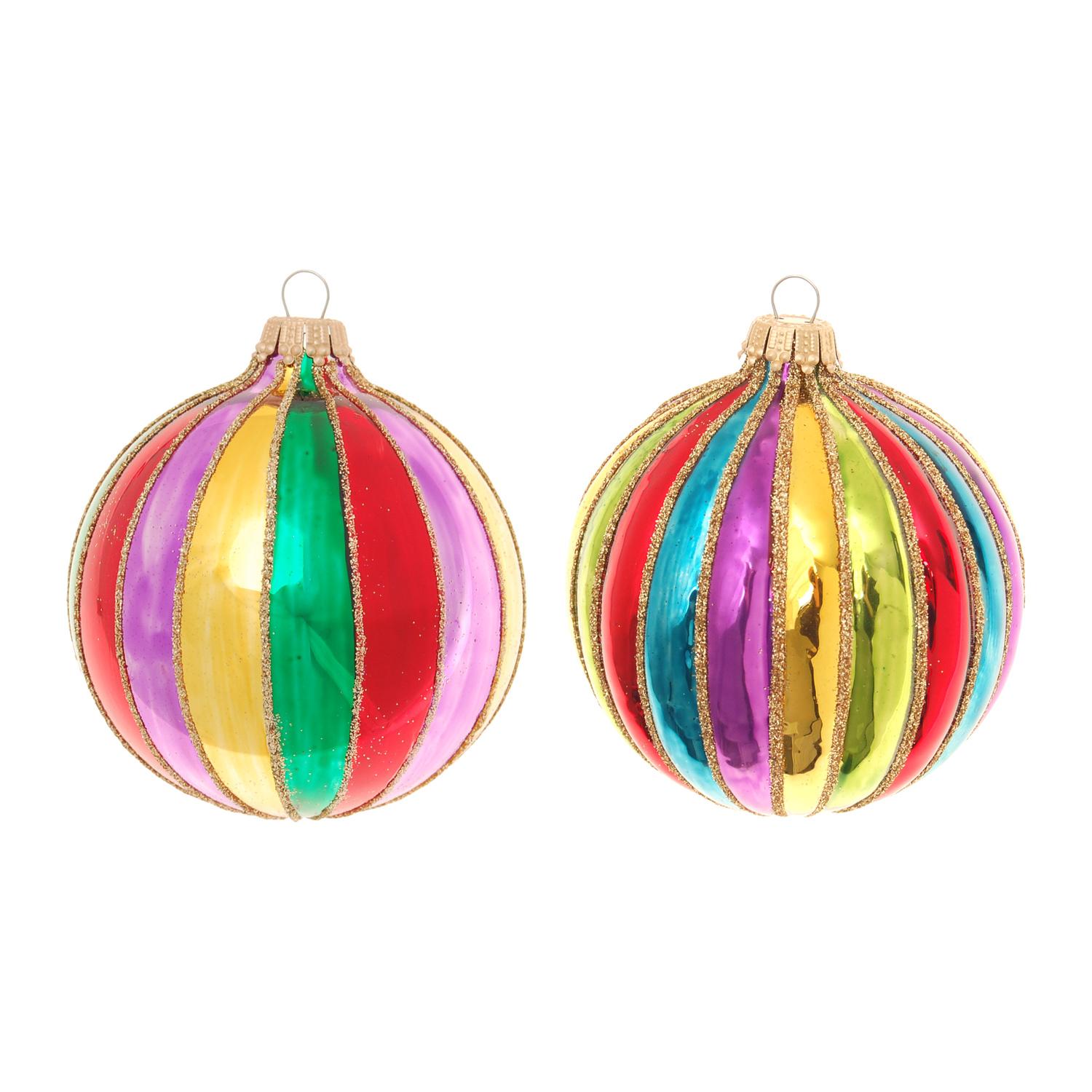Weihnachtskugeln Bunte Weihnacht Mehrfarbig 8cm