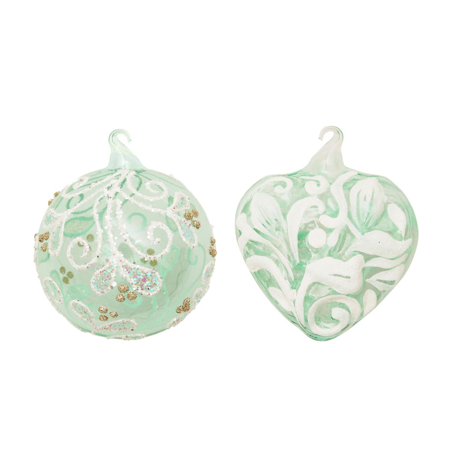 Baumschmuck Floral Xmas Gr�n 8cm