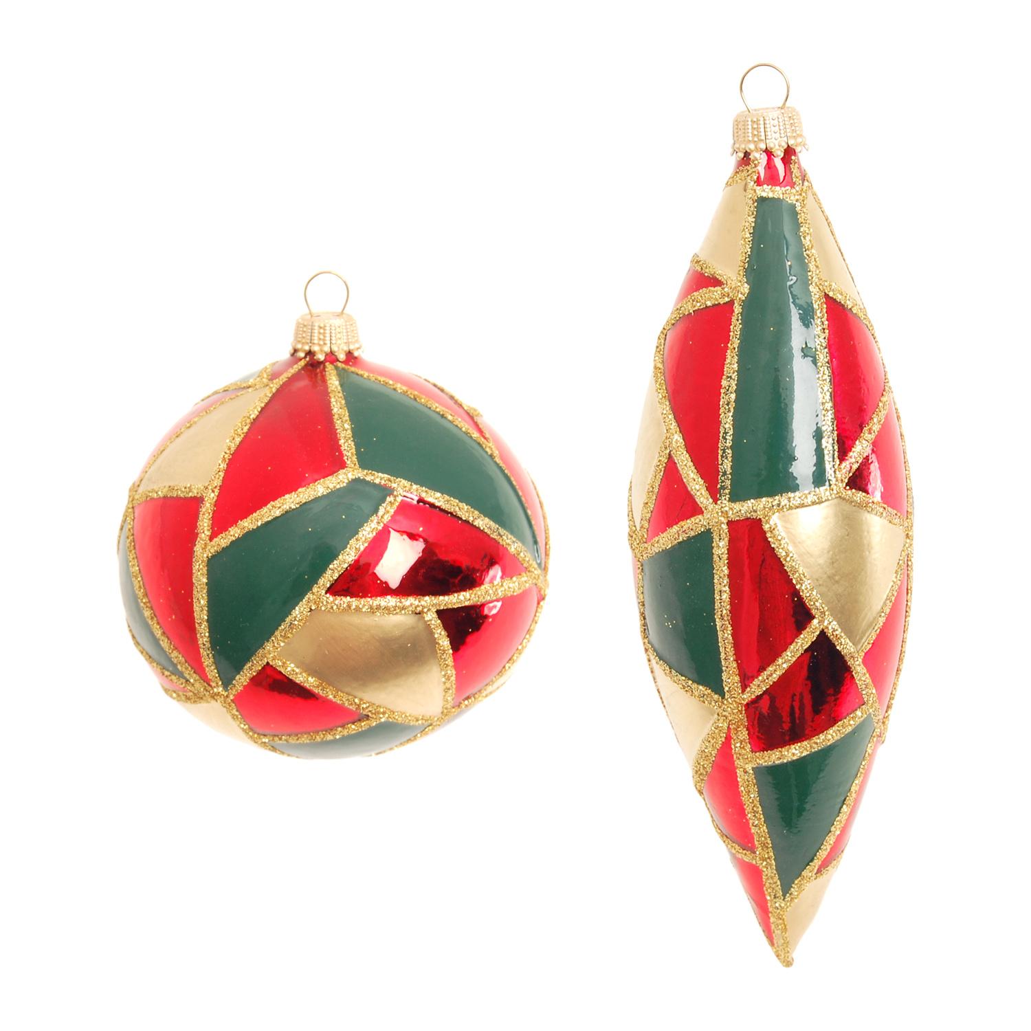 Baumschmuck Harlequin Mehrfarbig 8cm