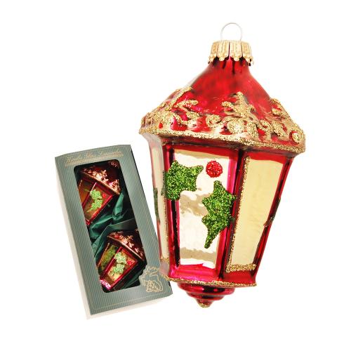 Baumschmuck Sternsinger Laterne Rot 9cm