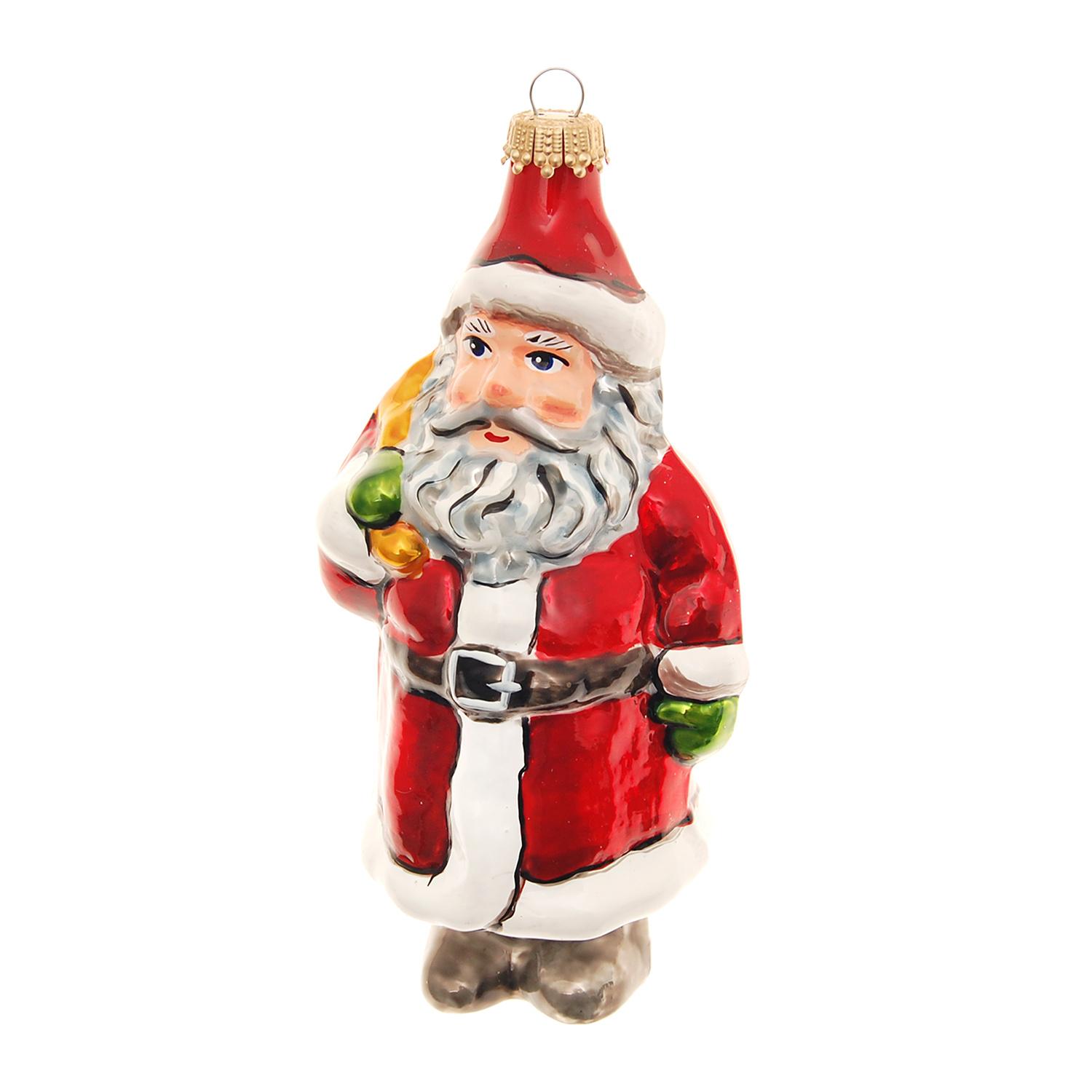 Baumschmuck Weihnachtsmann Porzellan-Stil Rot 16cm