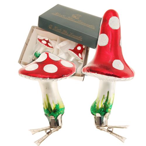 Baumschmuck Fliegenpilze rot 13cm