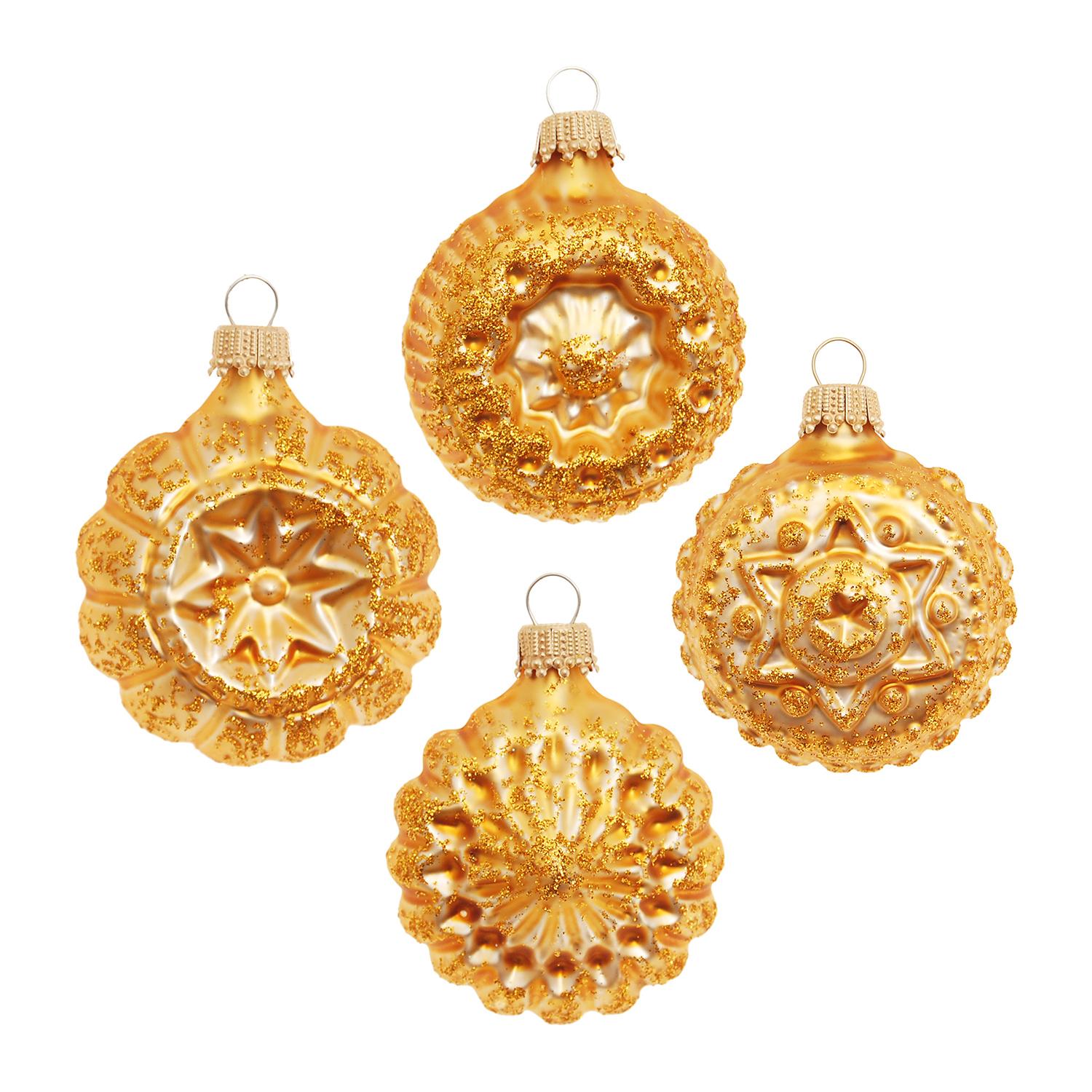 Baumschmuck Formensortiment Goldfarbig 5cm