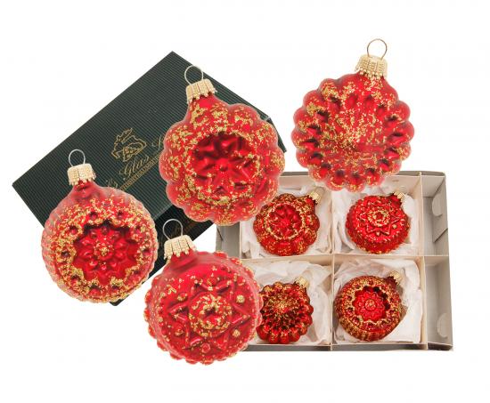 Baumschmuck Formensortiment rot 5cm