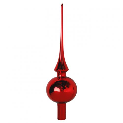 Glasbaumspitze, rot glanz, 27cm
