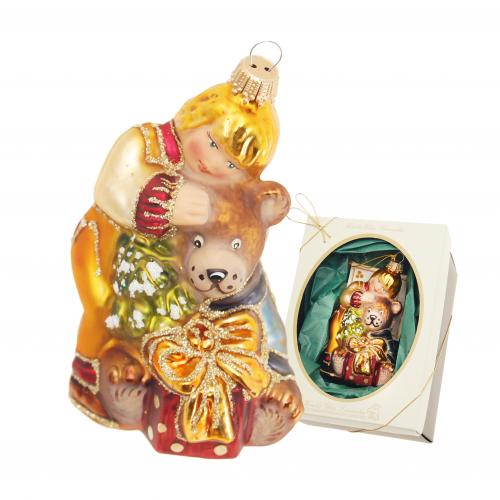 Baumschmuck Viktorianisch Kind mit Br mehrfarbig 10cm