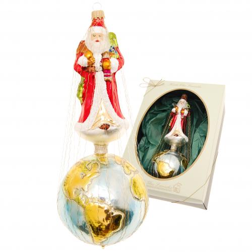 Baumschmuck Nostalgie Santa Umsponnen Mehrfarbig 22cm