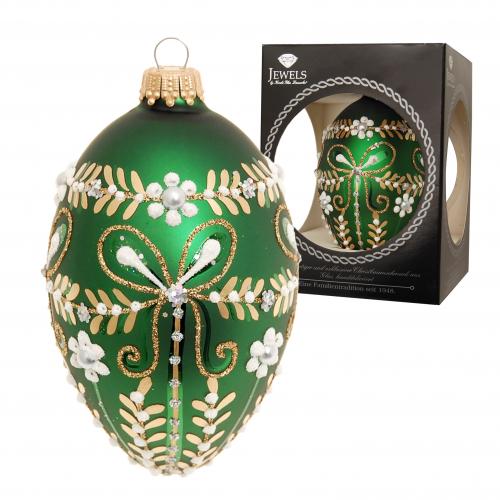 Baumschmuck Ei im Schleifendesign Grn 10cm