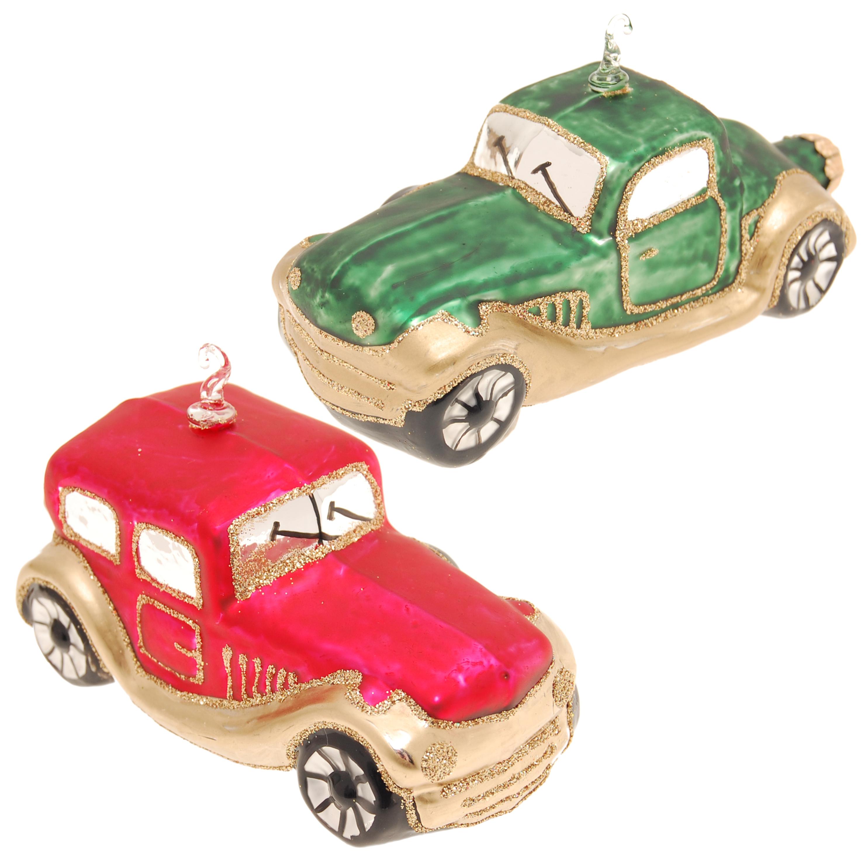 Baumschmuck Set Retro Autos Mehrfarbig 13cm