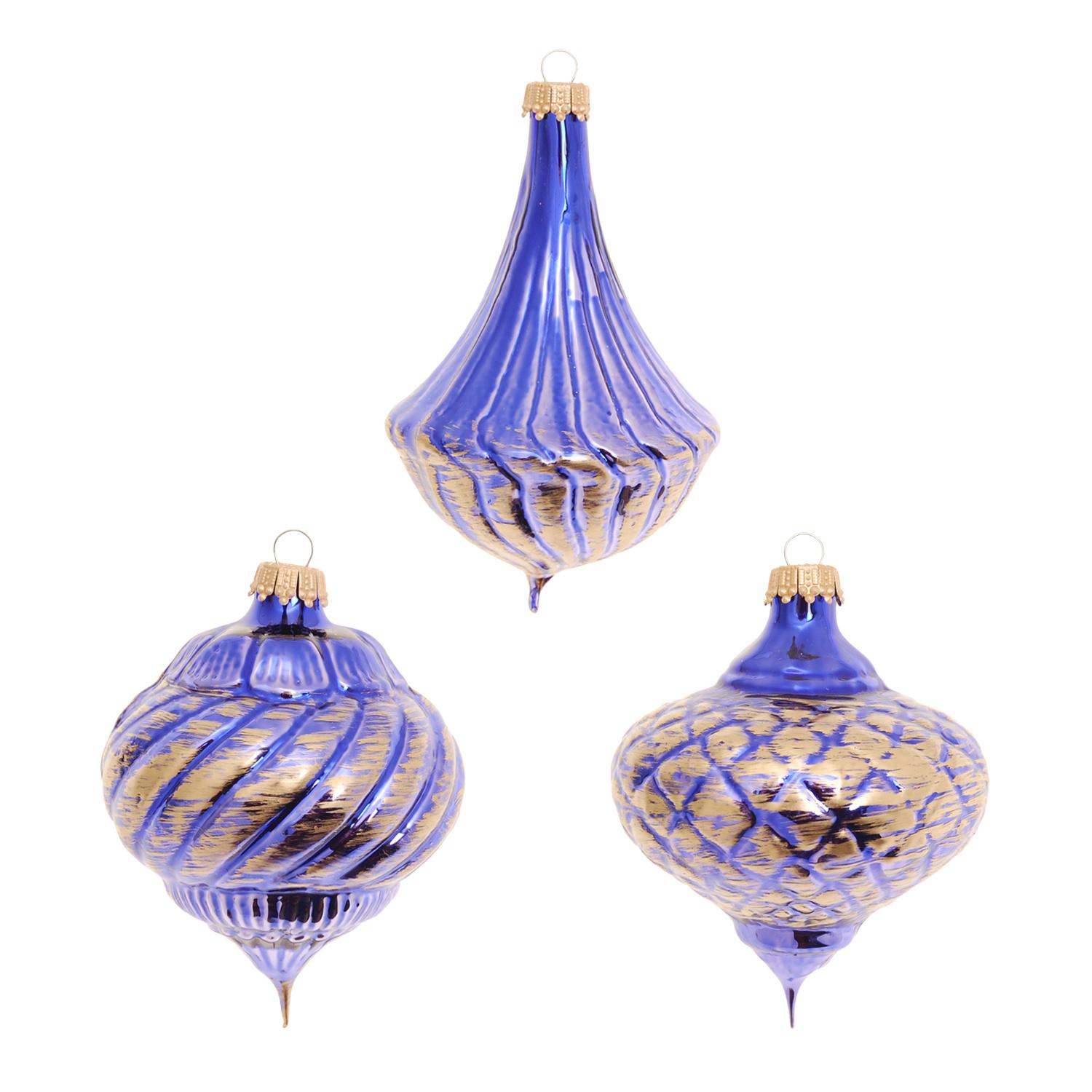 Baumschmuck Barock Blau 8cm