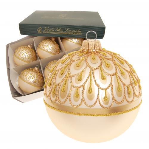 Weihnachtskugeln Goldregen Goldfarbig 8cm