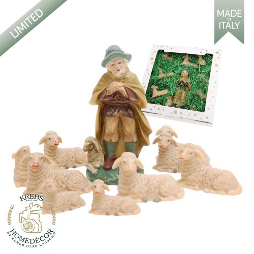 Home Decor Hirte mit Schafen Mehrfarbig 3cm