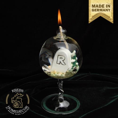 Glas-llampe mit Rennsteig-Stein und Fu