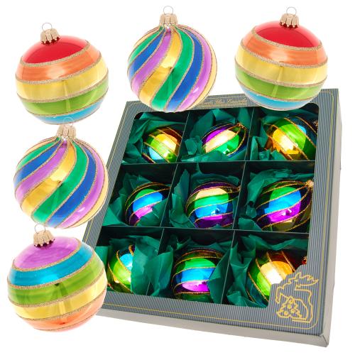 Weihnachtskugeln Colorful Xmas Mehrfarbig 8cm
