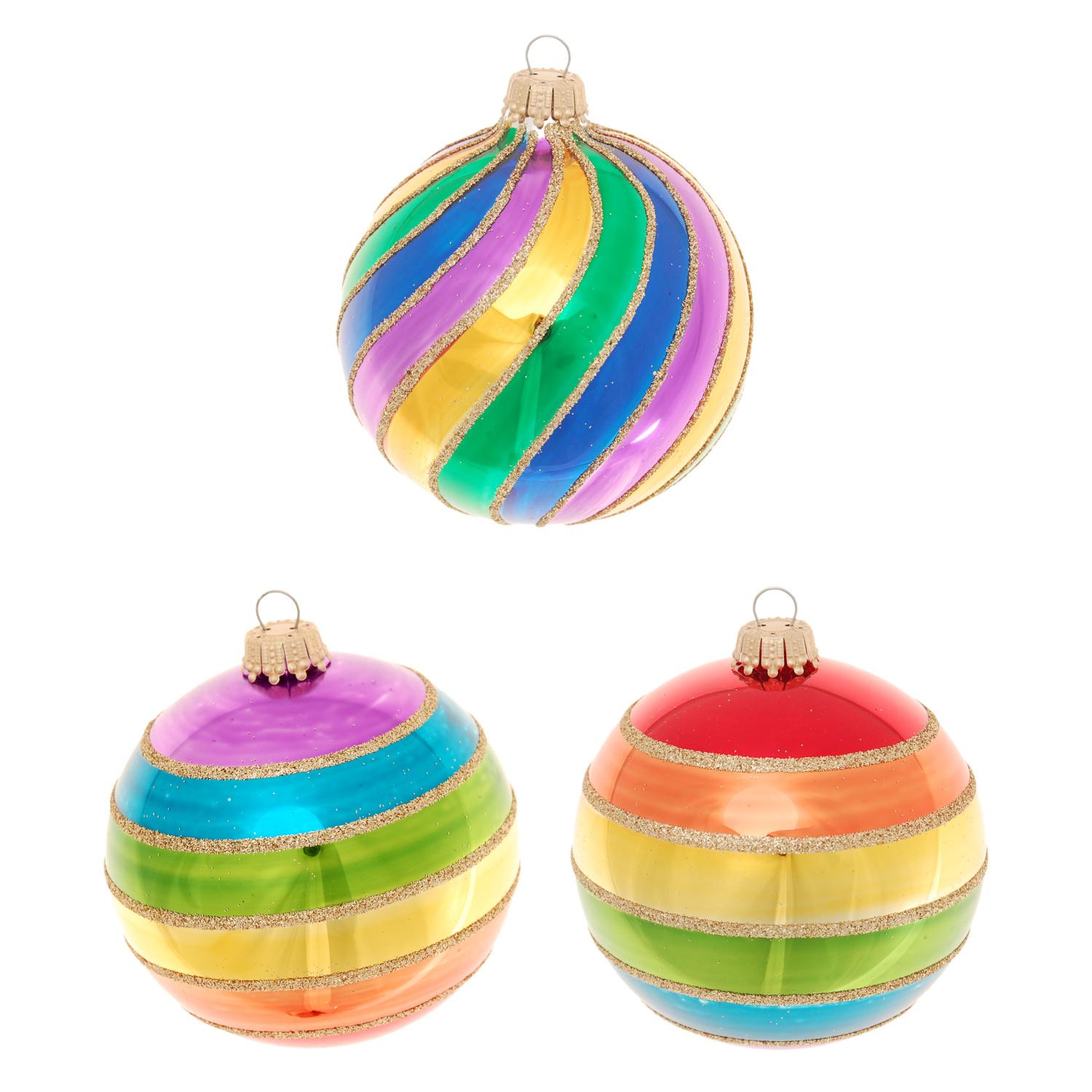 Weihnachtskugeln Colorful Xmas Mehrfarbig 8cm