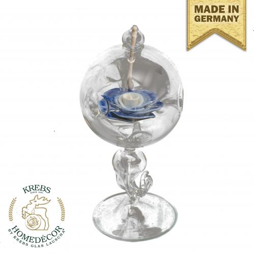 Home Decor llampe Stehend mit Blauer Porzellanrose Transparent 18cm