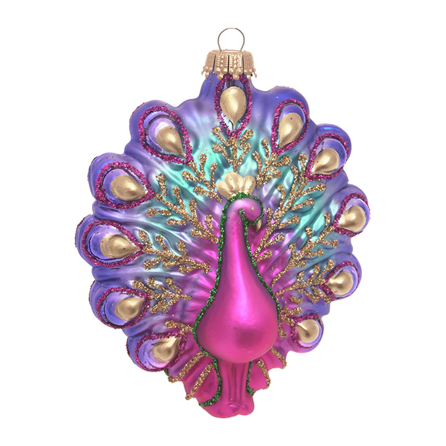 Baumschmuck Pfau Mehrfarbig 13cm