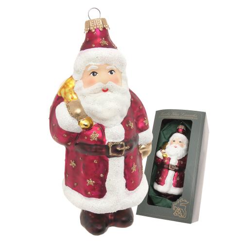 Baumschmuck Santa mit Sternen Rot 14cm