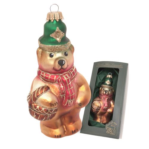 Baumschmuck Br mit Korb Braun 13cm