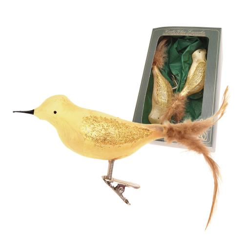 Baumschmuck Amsel Eislack Goldfarbig 12cm