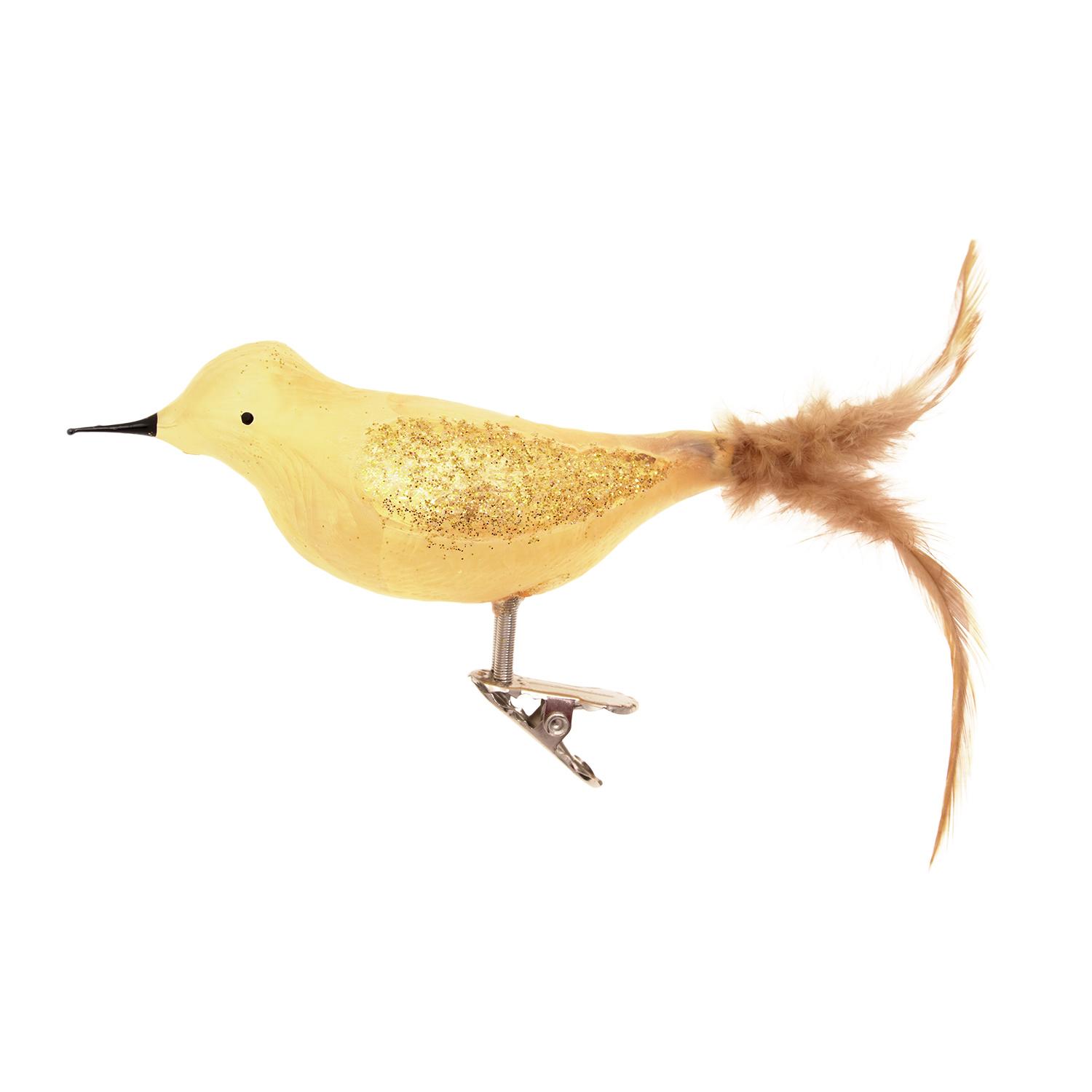 Baumschmuck Amsel Eislack Goldfarbig 12cm