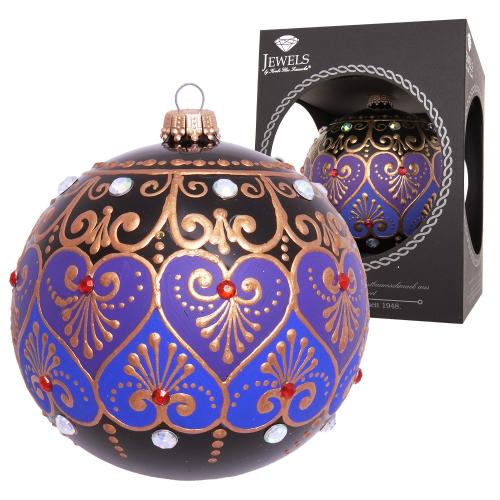 Weihnachtskugel Byzantinisch Schwarz 8cm